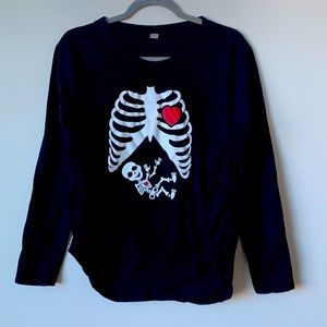 Halloween Pregnancy Skeleton Top